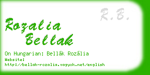 rozalia bellak business card